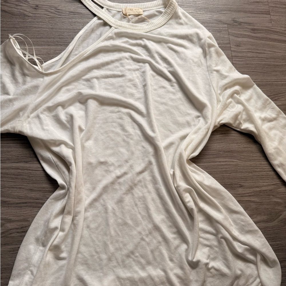 Zara Cream Casual Top